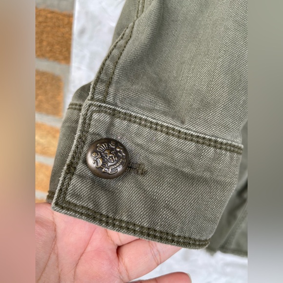 Free People Olive Green Military Hussar Jacket L | Regencycore Napoleonic Band - Picture 8 of 14